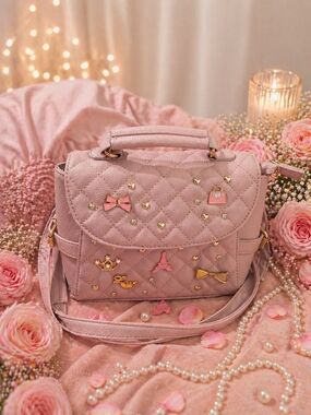 Under One Sky Blush Pink Quilted Satchel/crossbody NWT